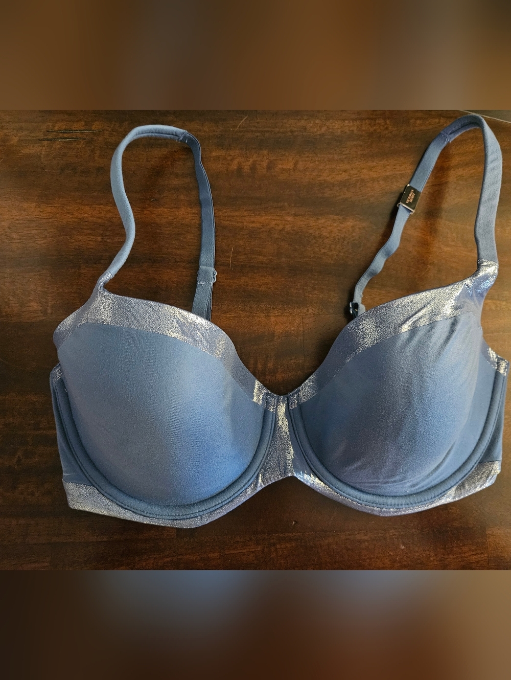 Victoria's Secret Bra Body by Victoria NWT 34DD, Blue Gray Glitter